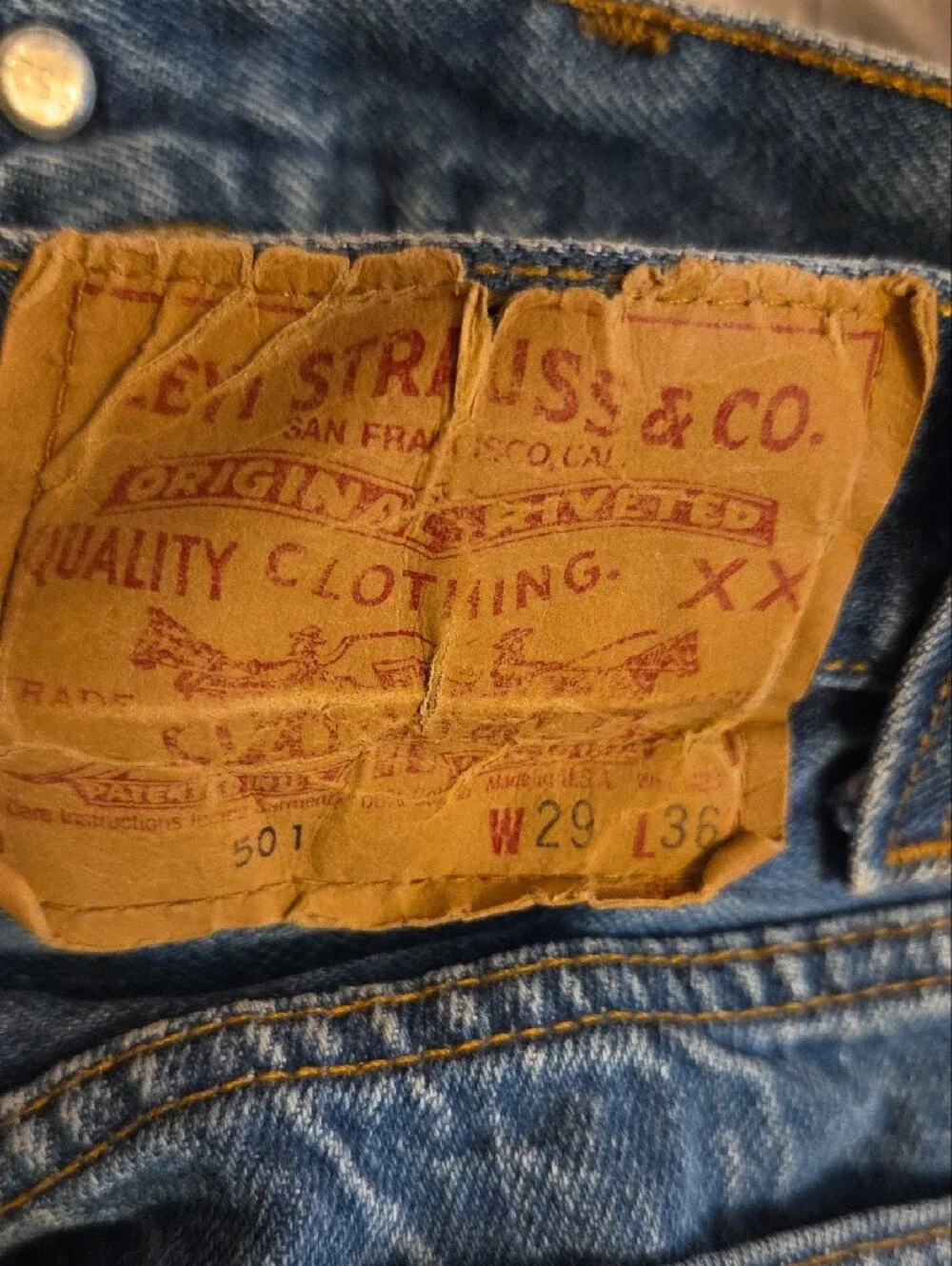 Levi's Men's Vintage Blue Straight Jeans